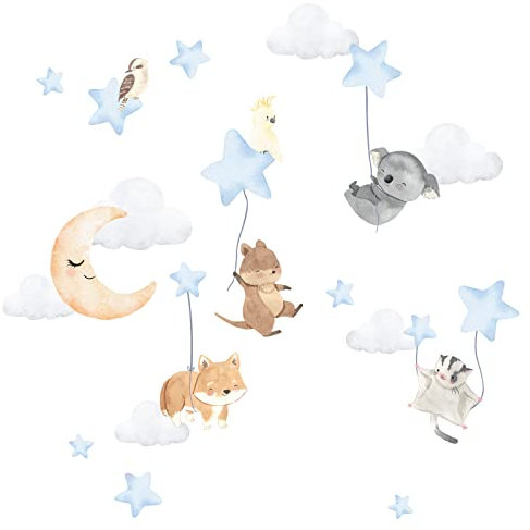 Little Deco Wandtattoo Tiere & Sterne Wandsticker für Baby Kinderzimmer DL828-2