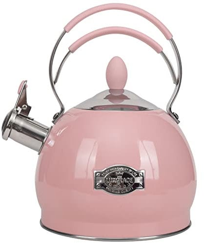 2.6L Vintage Retro Flötenkessel Wasserkessel Pfeifkessel Wasserkocher Teekocher mit Praktischem Henkelgriff