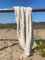 JOWOLLINA Waffelpique Duschtuch Badetuch Saunatuch Halbleinen Stonewashed Natur (90x135 cm)