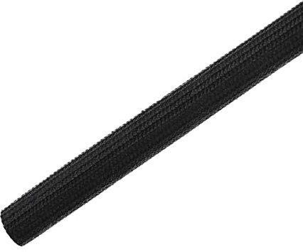 DMiotech 10mmx10m Fiberglass Sleeve Insulating Small Lines Fabric Tubing for Wire Protecting with Resin Black