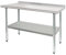 HARDURA Tavolo in acciaio inox per la preparazione del cibo Tavoli da lavoro 61×122 cm per uso commerciale pesante con sottopensile e schienale per ristorante cucina casa e hotel