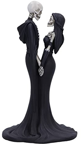 Nemesis Now Eternal Vow 24 cm, Kunstharz, Gothic-Hochzeitsgeschenk, Skelett-Gelübde-Figur, gegossen in feinstem Harz, handbemalt, schwarz und weiß