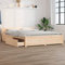 SECOLI Bett mit schubladen 140 x 200 Stauraumbett Bett 140x200 cm jugendbett Massivholzbett Bettgestell mit Lattenrost Bettrahmen mit Stauraum