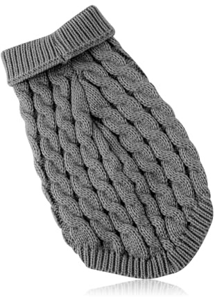 Rumyve Knitted Jumper and Warm Dog Sweater,Classic Turtleneck Knitted Dog Sweater,Dog Winter Clothing for Small and Medium Sized Dog Pet Clothing(M)