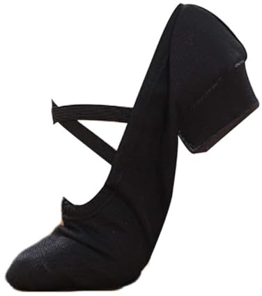 Inlefen Femmes Ballet en Toile Souple Danse Jazz Latine Pratique Chaussures à Talons Bas