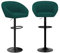 Utlenianie Barhocker 2er Set Drehbare Barhocker mit Lehne Barstuhl aus Samt, Tresenhocker Bistrohocker Hocker Barhocker Höhenverstellbar für Küche/Hausbar (grau)