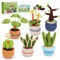 JUAYING Crochet Kit for Beginners Adults, 6 PCS Potted Plant Crochet Kit, Crochet Starter Kit, Include Step-by-Step Video Tutorial, Instruction Complete Crochet Kits for DIY Craft