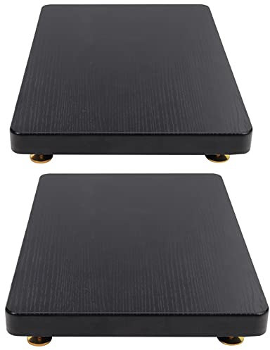 LXWKAI 2 Pack Base Stand, SUBWOOFER Isolation Stand, Speaker Isolation Feet Platform, Riser Stabilizer Base, Copper Nail Fixé (Color : Black, Size : 40x40cm)