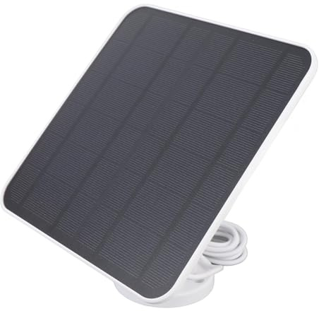 Yanmis Solarpanel-Ladegerät, 12 W Monokristallines Solarpanel mit 360 ° Verstellbarer Halterung, Kontinuierliche Stromversorgung, für Außenkamera für Vogelfutterkamera