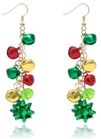Weihnachten Ohrringe, Weihnachtsohrringe Hängend, Weihnachten Ohrringe Damen, Hängende Ohrringes für Damen, Weihnachts Ohrringes für Frauen und Mädchen
