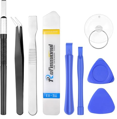 9 Stück Handy Reparatur Öffnungs Werkzeug Set, Professionelles Spudger Kit Handy Reparatur Werkzeug Set aus Metall Kunststoff für Smartphone, Tablet, Laptop Display Bildschirm Repair