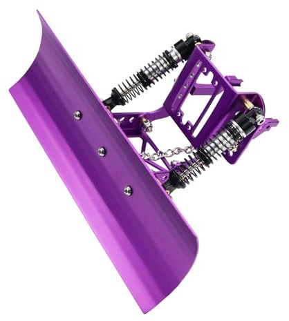 Fxzqgnh Pala para Nieve RC Quitanieves Frontal Pala de Aluminio para Coche Teledirigido Accesorio de Barrido de Nieve Herramienta de Aleación de Aluminio, Violeta