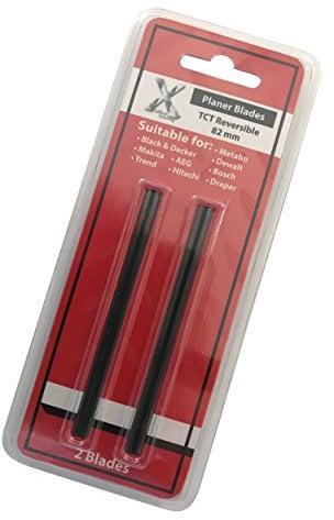 Xcalibur Tooling 82mm TCT Planer Blades Compatible with Dewalt Makita Bosch B&D Hitachi Reversible 1 Pair