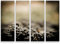 Paul Sinus Art Weinrebe - 4 teiliges Canvas Bild 4x30x90cm