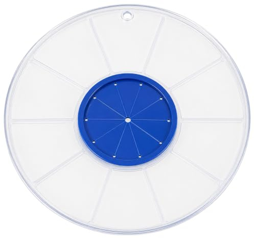Hand Mixer Splatter Guard for Mixing Bowls, 12 Inch | Clear 12-inch guard with flexible blue center helps contain batter splashes; BPA-free, dishwasher safe and stores flat