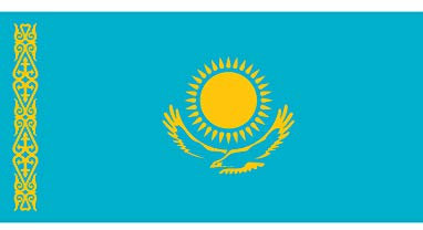 TrendClub100® Fahne Flagge „Kasachstan Kazakhstan KZ“ - 150x90 cm / 90x150cm