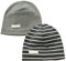 LACOFIA Baby Jungen Beanie Mütze Kinder Weiche Baumwolle Strickmützen Kleinkind Hut 2 Stücke Dunkelgrau L/3-7 Jahre
