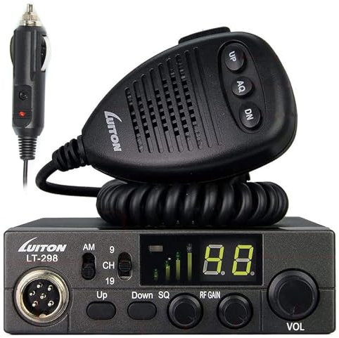 LUITON Radio CB LT-298 a 40 canali dal design compatto con jack per altoparlante esterno, ampio display a LED di facile lettura compatibile con tensione 12-24V