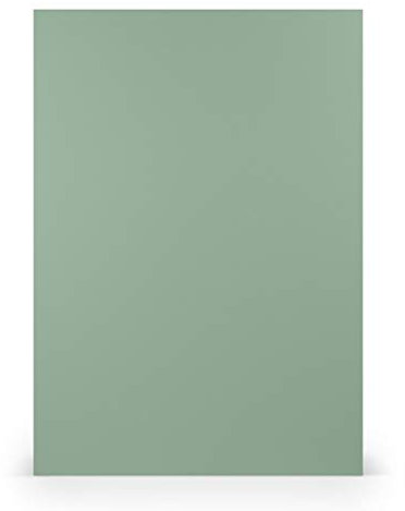 PAPERADO 50x Bastelkarton DIN A4 - Eucalyptus gerippt Grün 220 g/m² Tonkarton - Dickes Bastelpapier in 29,7 x 21 cm Malen, Basteln perfekte Bastelpappe