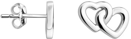 SOFIA MILANI - Damen Ohrringe 925 Silber - Ohrstecker als Herz - 20782