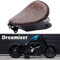 DREAMIZER Motorrad Leder Bobber Sitz, Retro Motorrad Solo Sitz Mit Grundplatte der Federhalterung für Sportster XL883 1200 48 Chopper Custom