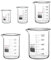 stonylab Glass Beaker Set, Borosilicate Glass Graduated Low Form Griffin Beakers in 5 Sizes, 50ml/100ml/250ml/500ml/1000ml (1 L), Combo Pack