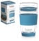 Tupkee Double Wall Glass Tumbler - 8-Ounce, All Glass Hand Blown Reusable Insulated Tea/Coffee Mug & Lid, Travel Mug - Niagara