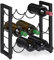 Relaxdays Range-Bouteille 9 emplacements, étagère pour Rangement de vin, métal, HxLxP: 37x35x17 cm, Cuisine & Bar, Noir