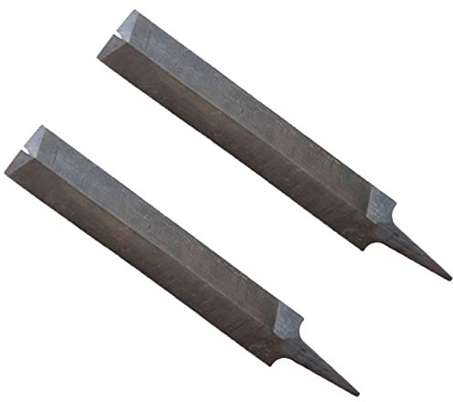 TT- 2pcs Halbrunde Flache Raspel Chisel Bit Feile, Rhombische Feile Holzgriff Metallschleifen Holzbearbeitung Gartenwerkzeug flachstumpf, zum Instandsetzen und Schärfen von Sägeketten