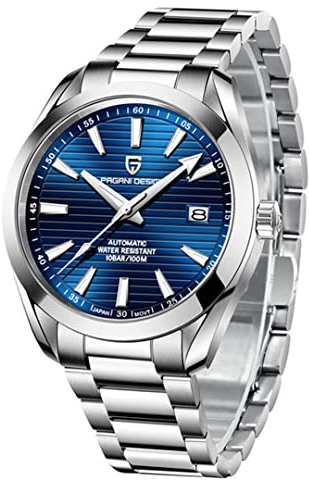 Pagani Design Montre Automatique pour Homme Verre Saphir Acier Inoxydable Étanche Montre de Sport Automatique pour Homme