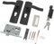 Yitre Bedroom Door Lock Set, Universal Black Door Handle Lock Key Set Thickened Handle for Living Room