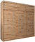 Kryspol Schwebetürenschrank York 250 cm Kleiderschrank mit Kleiderstange und Einlegeboden Schlafzimmer- Wohnzimmerschrank Schiebetüren Modern Design (Artisan Eiche mit Erweiterung)