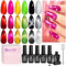 Beetles Cat Eye Nagellack Set - 6 Farben Holografisches Glitzer UV Gel Nagellack Set mit Magnet Durchscheinend Rosa Gelb Schwarz Set DIY Maniküre für Anfänger