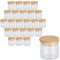 gouveo 24er Set Vorratsgläser 150 ml aus Borosilikatglas rund mit Deckel - Kleines Aufbewahrungsglas 0,15 l zum Befüllen - Robuster Glasbehälter für Gewürze, Kosmetik, Basteln