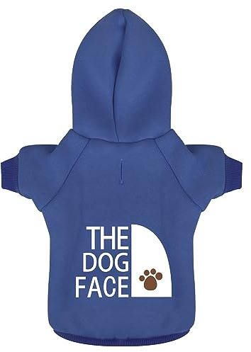 Paiaite Blauer Hunde-Kapuzenpullover Chihuahua, Halte deinen Hund mit dem stilvoll bedruckten Sweatshirt warm, Haustierkleidung und Pullover in einem, perfekt für Winter, kühle Sommernächte, Größe XS