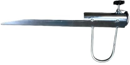 GLG DISTRIBUZIONE SRL Life is - Estaca de acero de 45 cm para sombrilla de playa, máx 38 mm y piedras de arena de mar con punta de sombrillas ajustable