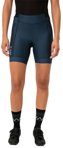 VAUDE Women's Posta Tights Shorty, Rennrad Hose, Passform: Slim fit, Dark sea, 44
