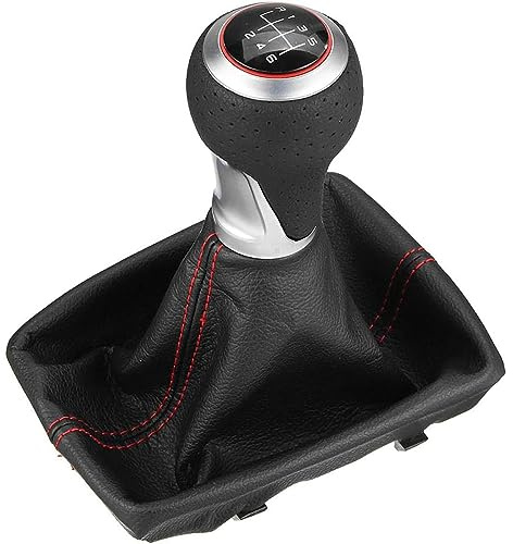 Tri-Aroute Perilla De Palanca De Cambios Manual De Coche Para Audi A4 S4 8K A5 8T Q5 8R S-Line 2007-2015 Cubierta De Bota De Cuero PU 6 Velocidades