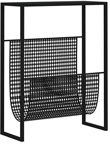 vidaXL Zeitschriftenständer Schwarz 35x15x45 cm Stahl