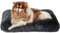 EHEYCIGA Flauschig Hundebett Grosse Hunde XXL, Hundekissen Waschbar, Kuschelig rutschfest Hundematte mit Langem Plüsch, Dunkel Grau, 120x90cm