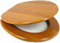 EZ Pack - Heavy Duty Antique Pine MDF Wooden Toilet Seat with Non-Slip Seat Bumpers & Stainless-Steel Hinges Comfortable Bathroom Toilet Seat with High Gloss Finish