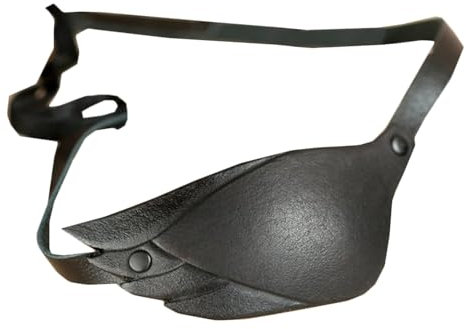 Retro Single Eye Mask, Cache-Yeux en Cuir PU, avec élastique réglable pour Femmes Accessoires de Cosplay pour Hommes,Right