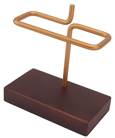 Porte-filtre à café, étagère en bois vintage pour café bar maison (noix)