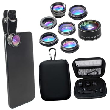 ABOOFAN Smartphone Kameraobjektiv Mit Fisheye Super-weitwinkel Makro Telekonverter Starlight Effekt-linse Aluminiumgehäuse Für Handys