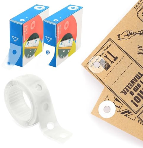 500 Stück Lochverstärker Selbstklebend Lochverstärkungsringe, 2 Boxen 15 mm transparent, Weiß Lochverstärker Selbstklebend, Ringlochverstärker Papierlochschützer für Lose Blätter