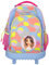 Depesche 12770 TOPModel Flash - Schulrucksack Trolley mit Model Motiv und buntem Grafik Muster aus Reflektor Material, Schultasche mit Teleskopgriff und Rollen