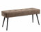 Riess Ambiente Design Sitzbank Boutique 100cm Taupe Microfaser Schwarze Metallbeine Polsterbank Schminkbank Schuhbank Schlafzimmerbank Flurbank