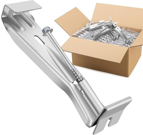 Dachrinnenaufhänger, robust, versteckte Regenrinnenhalterungen mit voreingesetzter Schraube, Aluminium-Dachrinnenhalterungen für die Reparatur von durchhängenden Regenrinnen, 12,7 cm, 50 Stück