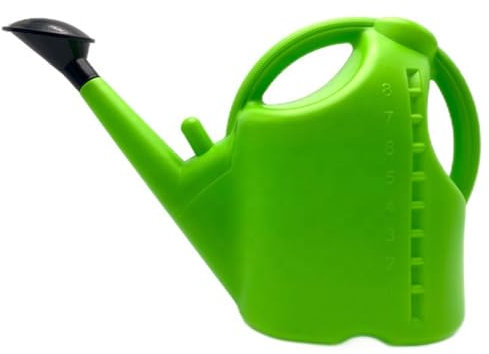 ANJIAOSHOU Gießkanne, 8 Liter, abnehmbarer langer Auslauf, große Kapazität, Gießkanne für Innen- und Außenbereich, Gartenpflanzen, Gemüsegarten, Sprinkler (grün)