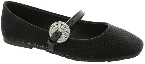 Kenneth Cole REACTION Elwood - Zapatos planos tipo ballet para mujer, Rejilla negra metálica, 37.5 EU